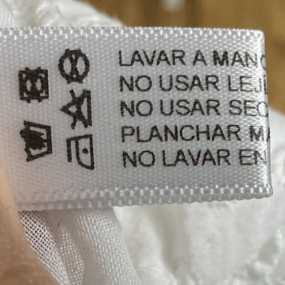 Charo Ruiz Nawa Crochet Lace Trim Square Neck Cotton Mini Dress, White, XS - Picture 14 of 15